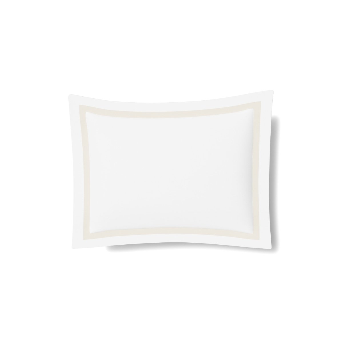 Pillow Sham in White and Pumice | Ready-to-Bed 2.0 Cotton & Trim Pillow Shams by Ann Gish