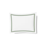 Pillow Sham in White and Sage | Ready-to-Bed 2.0 Cotton & Trim Pillow Shams by Ann Gish