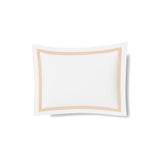 Pillow Sham in White and Taupe | Ready-to-Bed 2.0 Cotton & Trim Pillow Shams by Ann Gish