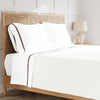 Sheet Set - Ann Gish Ready-to-Bed Cotton and Trim Gray Bed Sheets at Fig Linens and Home