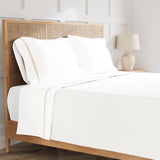 Sheet Set - Ann Gish Ready-to-Bed Cotton and Trim Pumice Bed Sheets at Fig Linens and Home