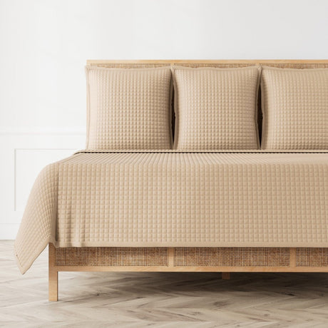 Quilted Coverlet - Ann Gish Ready-to-Bed 2.0 Bedding in Taupe at Fig Linens and Home
