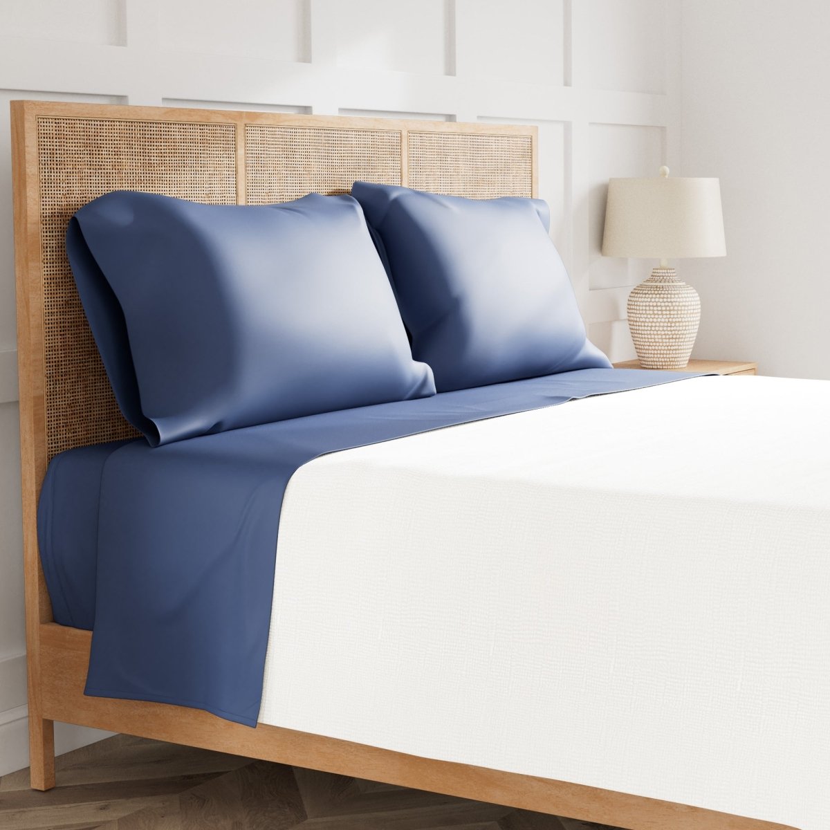 Ann Gish Periwinkle Sheets - Ready-to-Bed 2.0 Sheet Set at Fig Linens and Home
