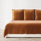 Velvet Coverlet Set in Amber by Ann Gish at Fig Linens and Home - View 1