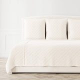 Velvet Coverlet Set in Ivory by Ann Gish at Fig Linens and Home - View 1