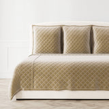Velvet Coverlet Set in Taupe by Ann Gish at Fig Linens and Home - View 1