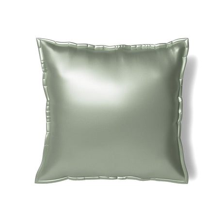 Venezia Decorative Pillows | The Met x Ann Gish - Green 22x22 reverse to solid satin