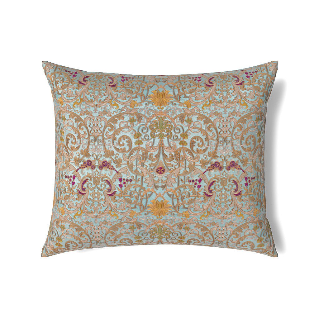 Venezia King Euro Pillows | The Met x Ann Gish - Blue Cushion at Fig Linens and Home