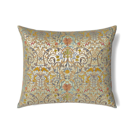 Venezia King Euro Pillows | The Met x Ann Gish - Green Cushion at Fig Linens and Home