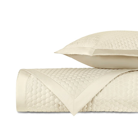 APIARY Quilted Coverlet in Ivory by Home Treasures at Fig Linens and Home