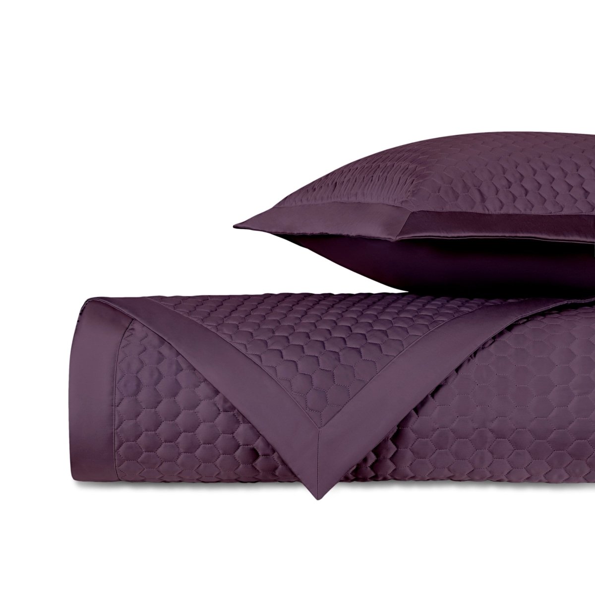 APIARY Quilted Coverlet in Purple by Home Treasures at Fig Linens and Home