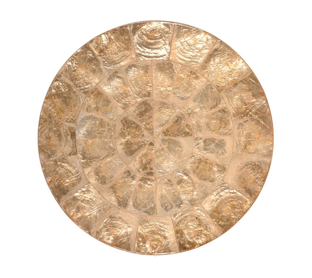 Round Capiz Champagne Placemat | Kim Seybert at Fig Linens and Home
