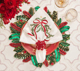 Aster Red Napkin Ring Detail 6 | Kim Seybert at Fig Linens and Home
