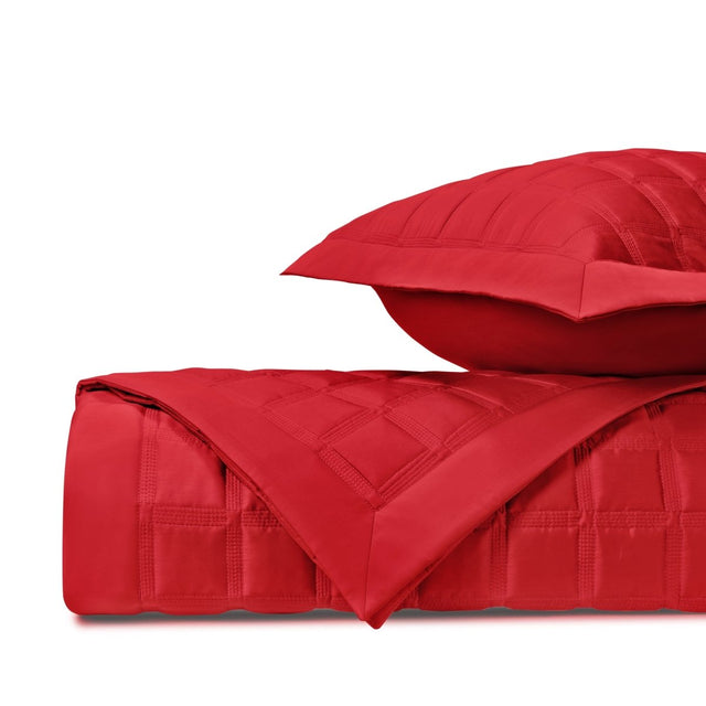 ATHENS Quilted Coverlet in Bright Red by Home Treasures at Fig Linens and Home