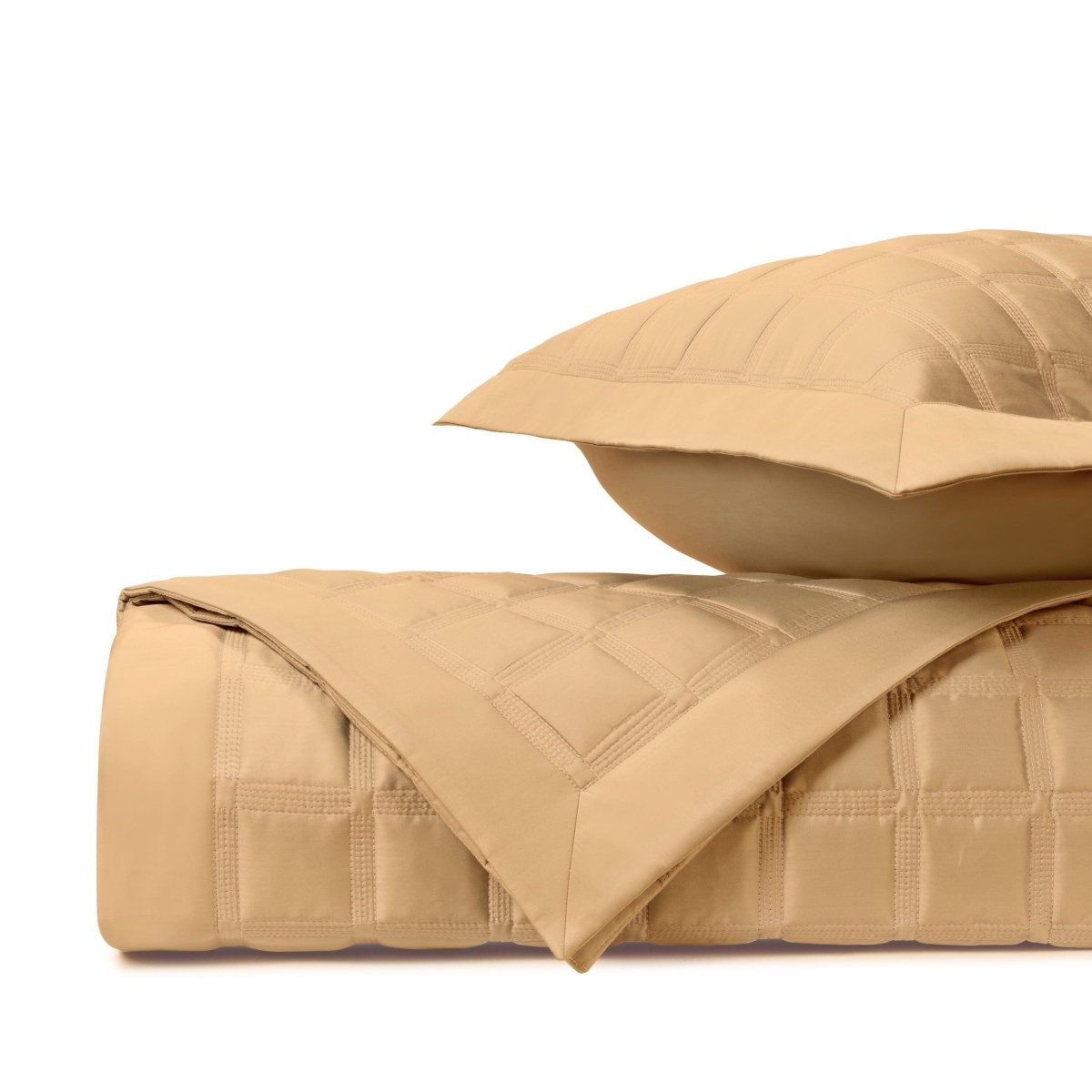ATHENS Quilted Coverlet in Gold by Home Treasures at Fig Linens and Home
