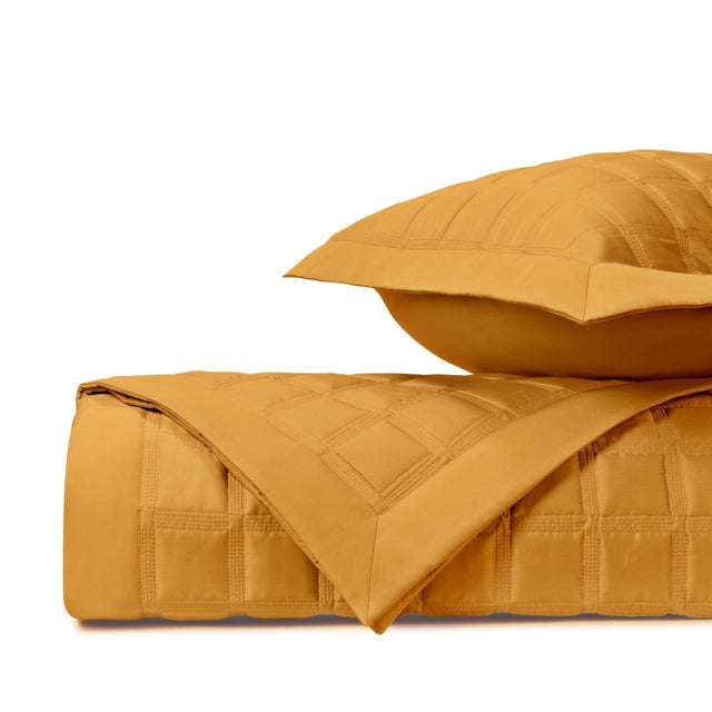 ATHENS Quilted Coverlet in Marigold by Home Treasures at Fig Linens and Home