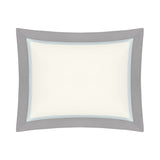BORDERS BD SHAM - IVORY / SION BLUE / CHROME