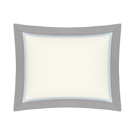 BORDERS BD SHAM - IVORY / SION BLUE / CHROME