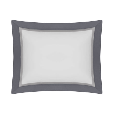 BORDERS BD SHAM - PEBBLE / CHROME / GRISAGLIA GRAY
