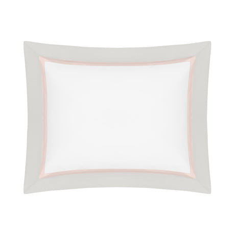 BORDERS BD SHAM - WHITE / LT PINK / PEBBLE