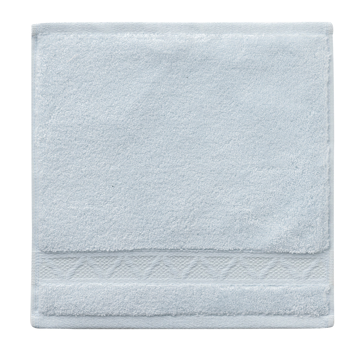 Caresse Blue Washcloth By Le Jacquard Francais