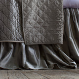 Bedskirt Panels - Chloe Steel Velvet by Lili Alessandra at Fig Linens and Home