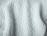 Coyuchi Angeles Organic Matelasse in Dew - Fabric Swatch at Fig Linens and Home 1