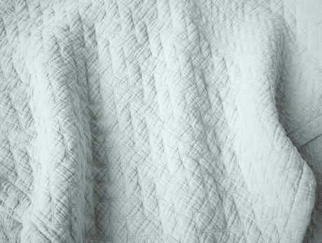 Coyuchi Angeles Organic Matelasse in Dew - Fabric Swatch at Fig Linens and Home 1