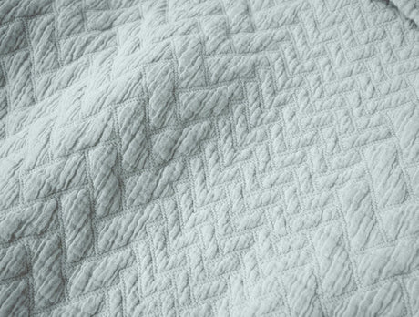 Coyuchi Angeles Organic Matelasse in Dew - Fabric Swatch at Fig Linens and Home 2