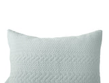 Coyuchi Angeles Organic Matelasse Euro Square Sham in Dew at Fig Linens and Home - Detail View