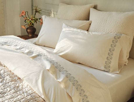 Angeles Organic Matelasse Blankets by Coyuchi at Fig Linens and Home - Lifestyle 4