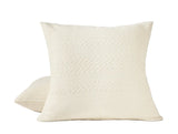 Coyuchi Angeles Organic Matelasse Euro Square Sham in Undyed at Fig Linens and Home