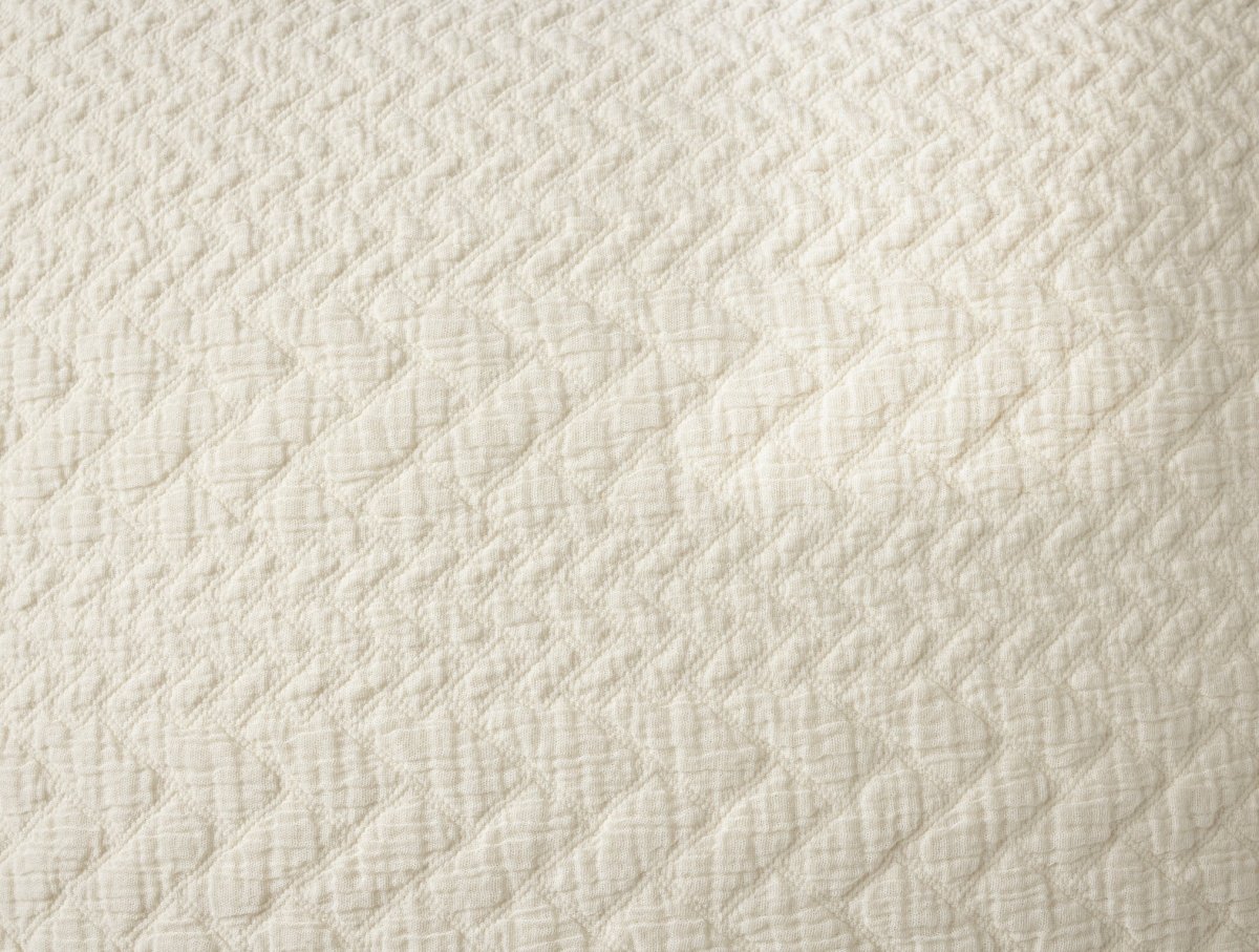 Coyuchi Angeles Organic Matelasse in Undyed - Fabric Swatch at Fig Linens and Home 2