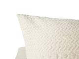 Coyuchi Angeles Organic Matelasse Euro Square Sham in Undyed at Fig Linens and Home - Detail View