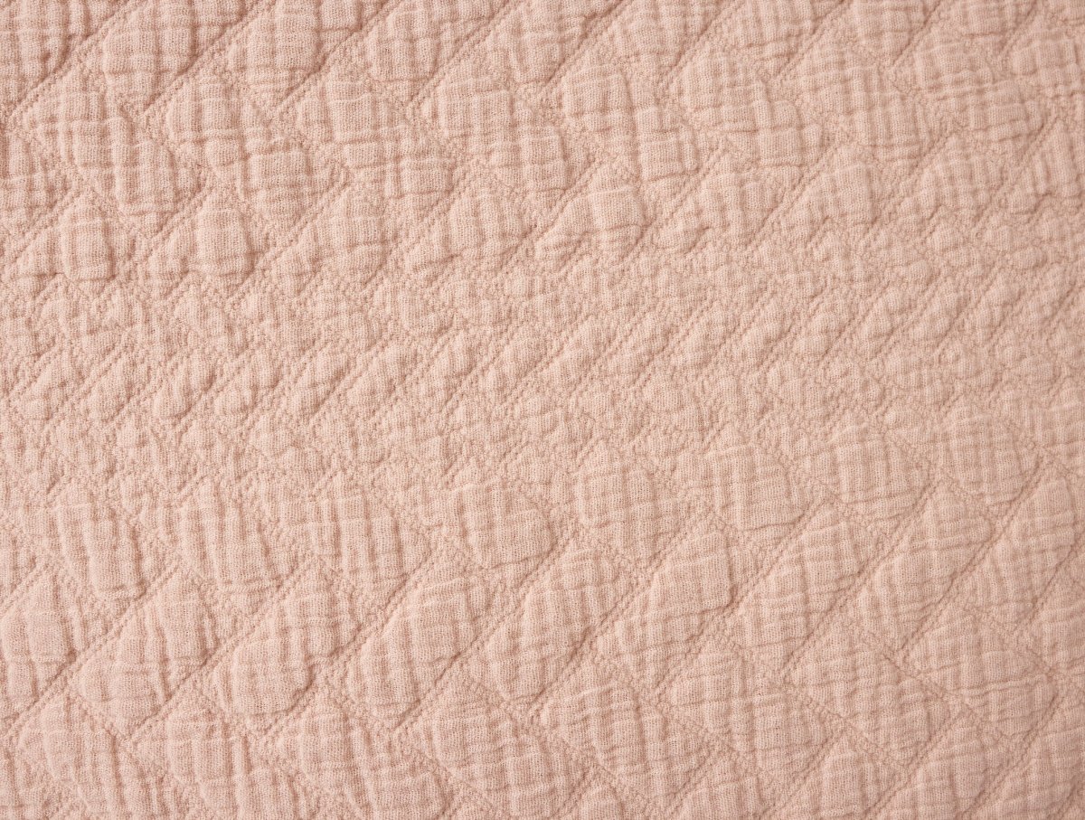 Coyuchi Angeles Organic Matelasse in Petal - Fabric Swatch at Fig Linens and Home 2