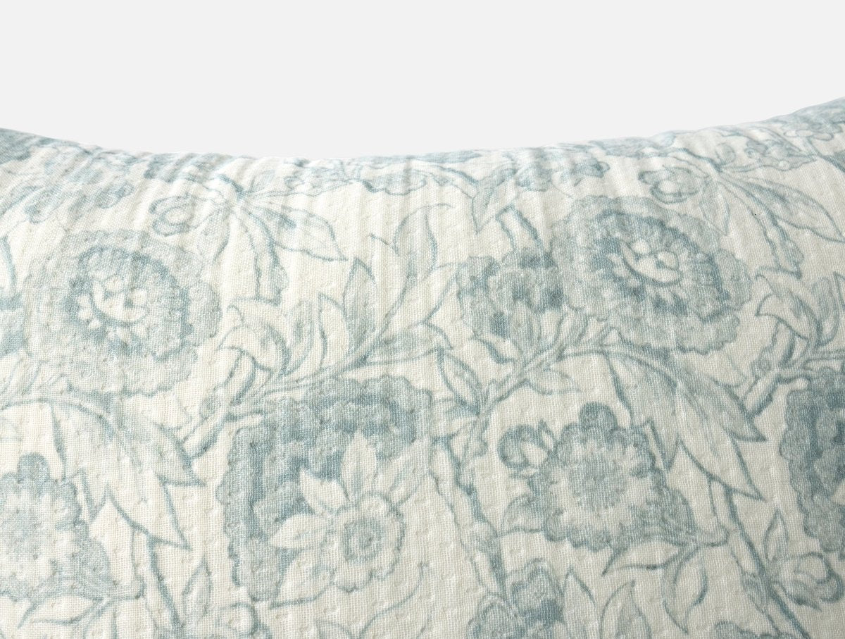 Balboa Organic Matelasse Print Pillow Cover by Coyuchi - Dew and Undyed - View 3