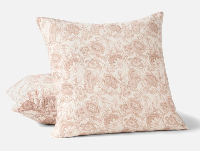 Balboa Organic Matelasse Print Pillow Cover by Coyuchi - Antique Rose and Undyed - View 1