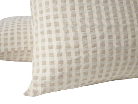 Pillow Sham Detail - Coyuchi Birch Undyed Organic Bedding at Fig Linens and Home 1