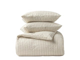 Duvet and Shams Stack - Coyuchi Birch Undyed Organic Bedding at Fig Linens and Home