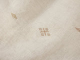 Fabric Detail - Coyuchi Cambria Embroidered Organic Linen Natural Chambray at Fig Linens and Home 1