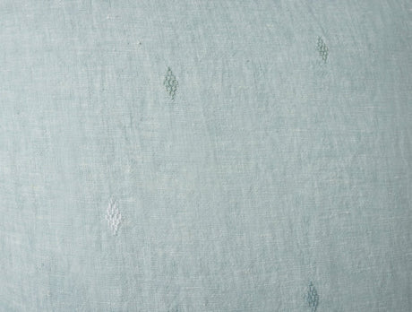 Coyuchi Cambria Embroidered Organic Linen Pacific Blue Chambray Bedding at Fig Linens and Home - 4