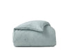 Duvet Cover - Coyuchi Cambria Embroidered 100% Organic Linen Pacific Blue Chambray Bedding 