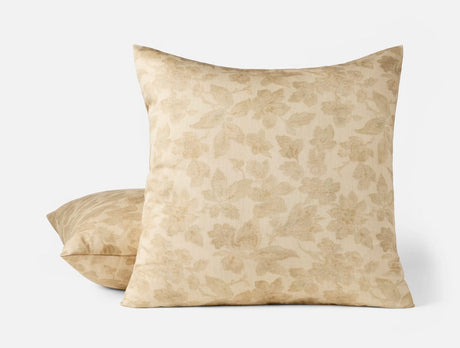 Euro Square Sham - Camellia Amber Organic Print Bedding by Coyuchi at Fig Linens and Home