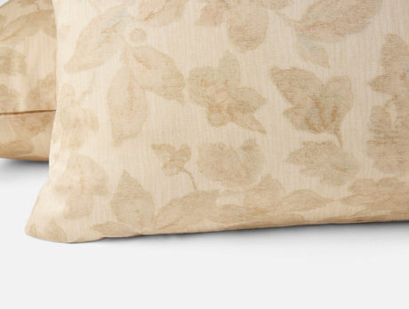 Pillow Sham Detail View - Camellia Amber Organic Print Bedding by Coyuchi at Fig Linens and Home