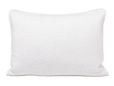 Pillow Sham - Coyuchi Cascade Organic Matelasse Alpine White at Fig Linens and Home