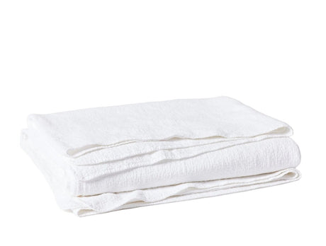 Coyuchi Cascade Organic Matelasse Blanket in Alpine White at Fig Linens and Home