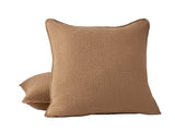 Euro Sham - Coyuchi Cascade Organic Matelasse Chestnut at Fig Linens and Home