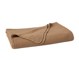 Coyuchi Cascade Organic Matelasse Blanket in Chestnut at Fig Linens and Home