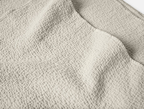 Coyuchi Cascade Organic Matelasse Stone Swatch of Fabric at Fig Linens and Home