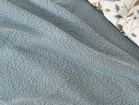 Coyuchi Cascade Organic Matelasse Lagoon Swatch of Fabric at Fig Linens and Home